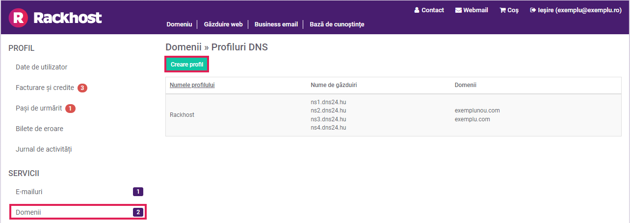 Profiluri DNS